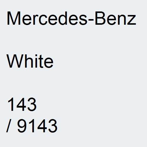 Mercedes-Benz, White, 143 / 9143.